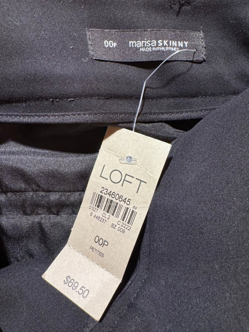 Loft size 00P NWT black slacks - Picture 3 of 5
